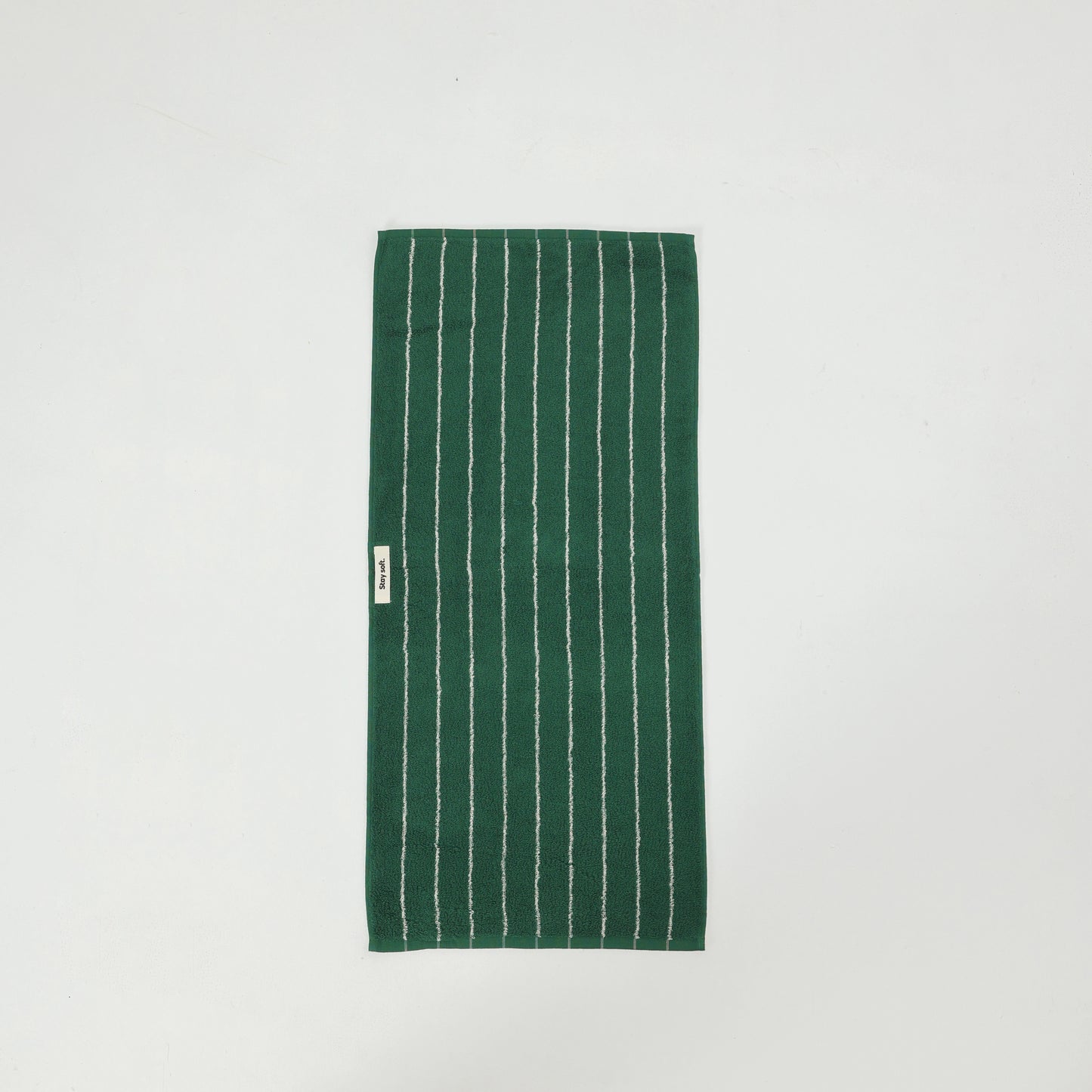 Vintage Stripe Cotton Towel Set - Green / White