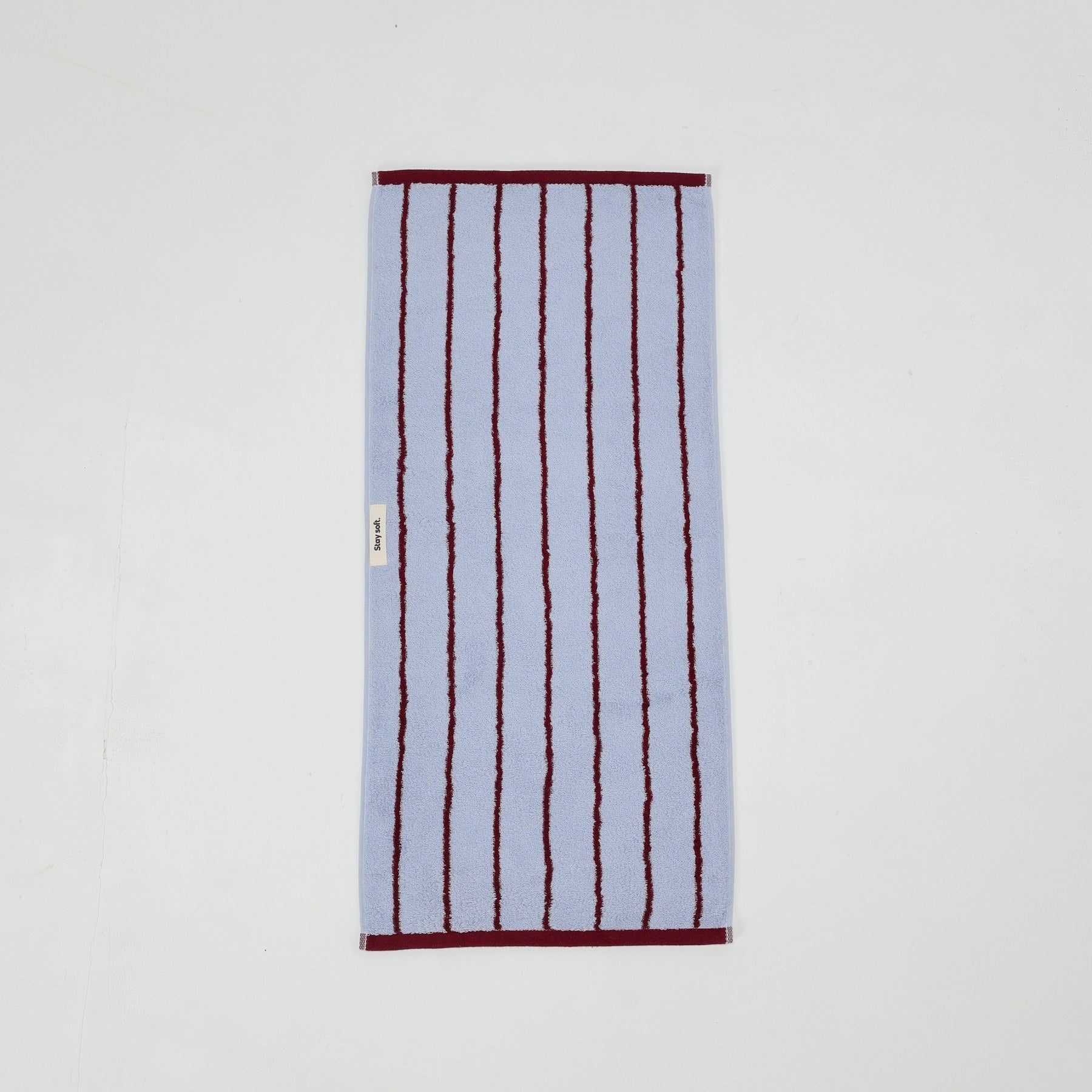 Classic Stripe Cotton Towel Set - Blue / Red