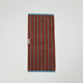 Classic Stripe Cotton Towel Set - Brown / Blue