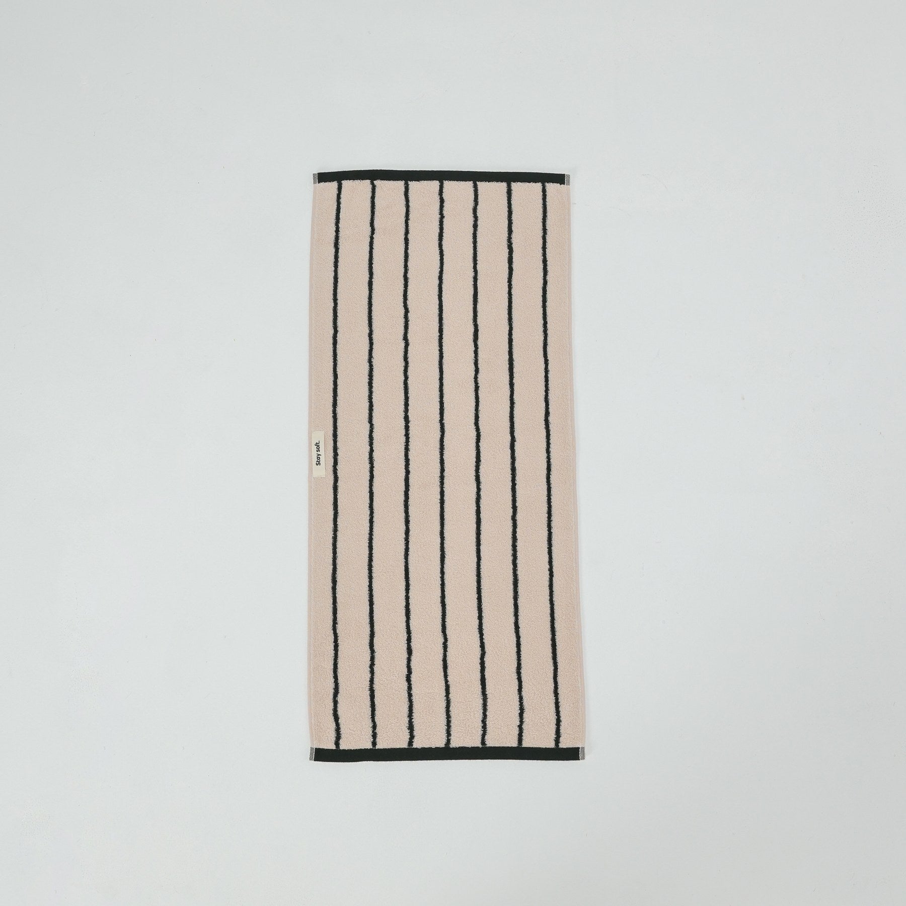 Classic Stripe Cotton Towel Set - Green / Beige