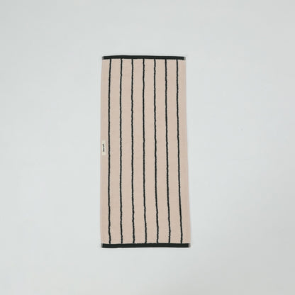 Classic Stripe Cotton Towel Set - Green / Beige