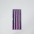 Thick Stripe Cotton Towel Set - Green / Purple