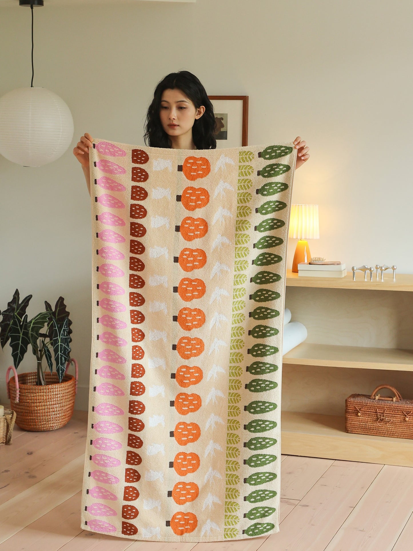 Fairy Forest Low-Twist Cotton Towel Set - Blush Beige - view 2