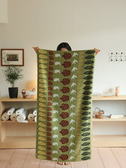 Fairy Forest Low-Twist Cotton Towel Set - Green / Brown - view 2