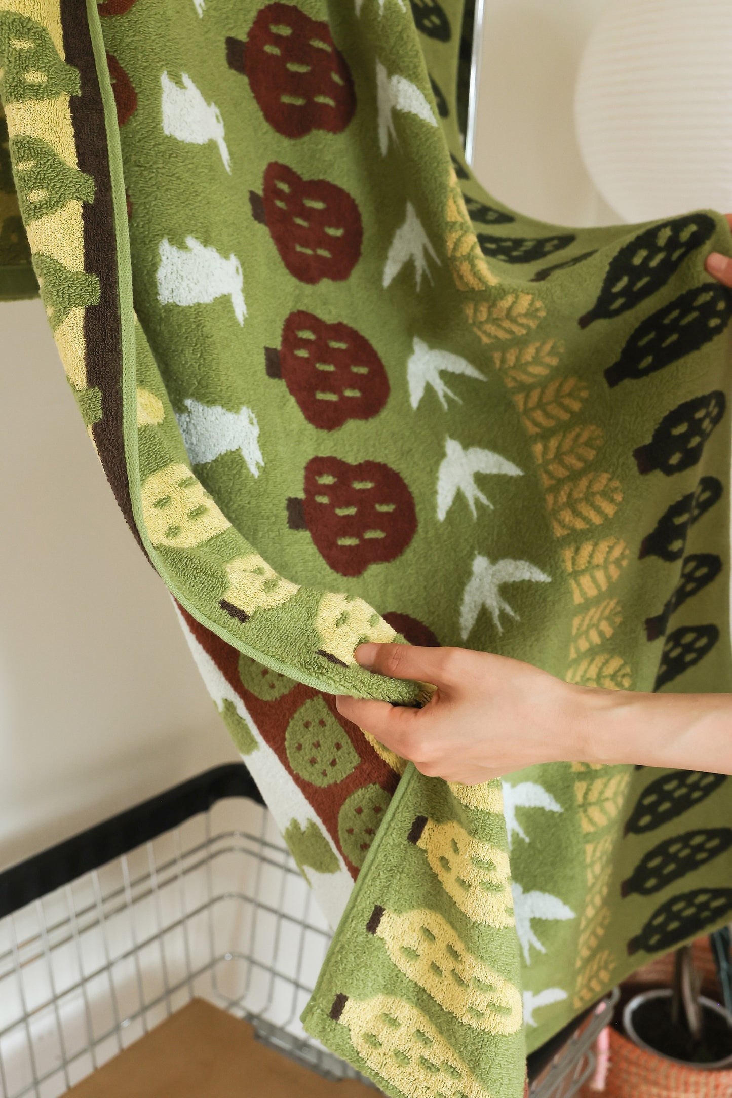 Fairy Forest Low-Twist Cotton Towel Set - Green / Brown - view 3