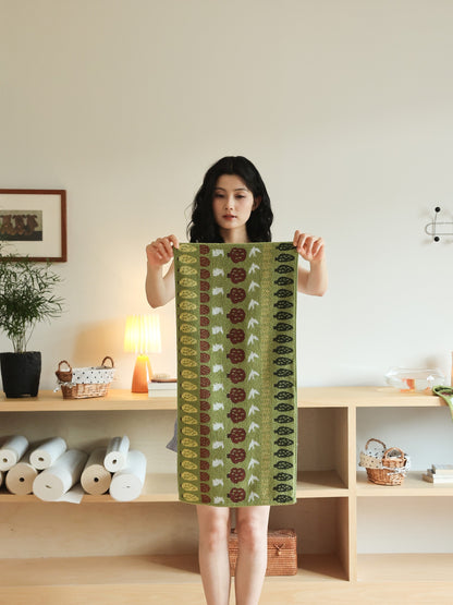 Fairy Forest Low-Twist Cotton Towel Set - Green / Brown - view 4