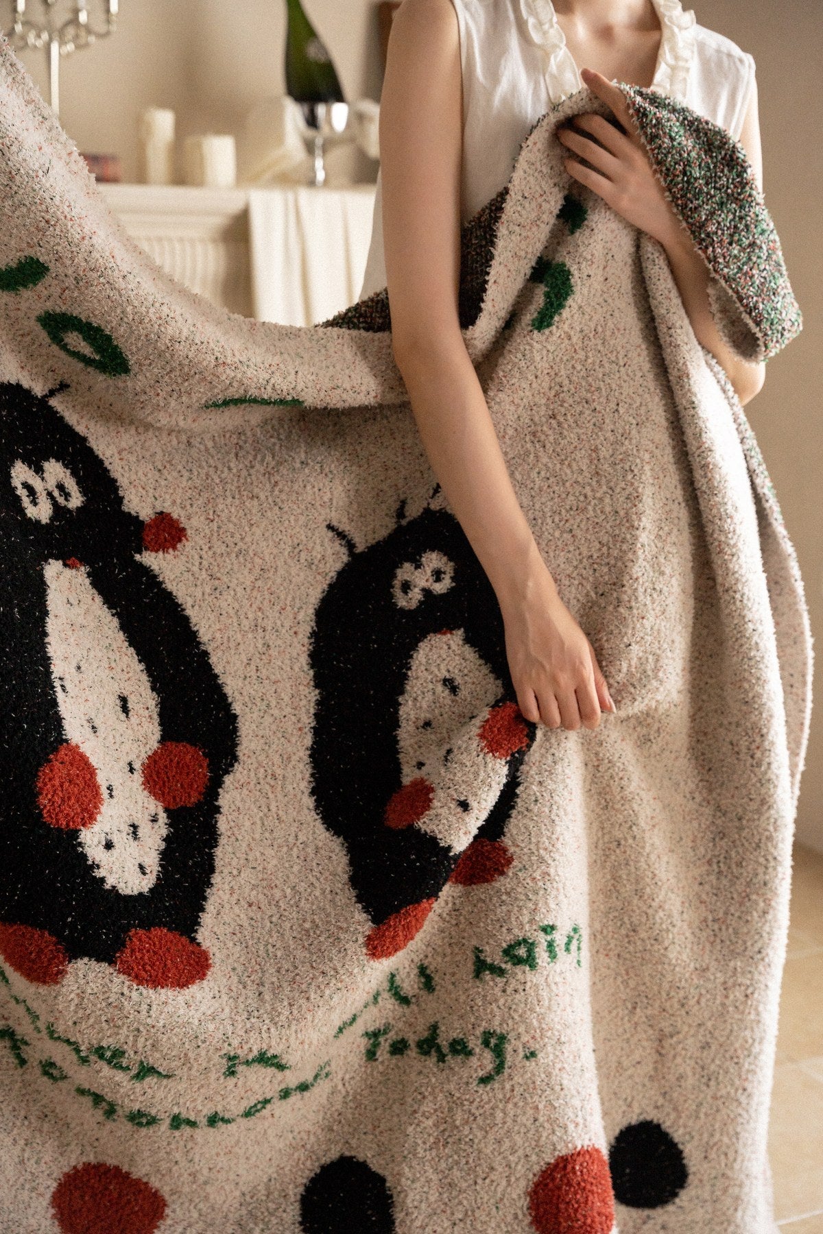 Half-Velvet Knit Throw Blanket - Dazed Mole - image 2