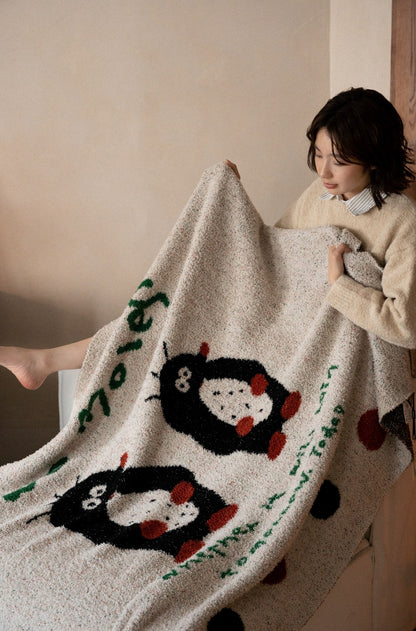 Half-Velvet Knit Throw Blanket - Dazed Mole - image 4