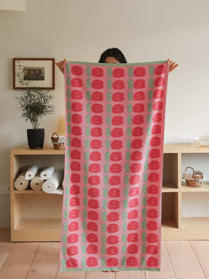 Lily Bloom Jacquard Cotton Towel Set - Pink - view 2
