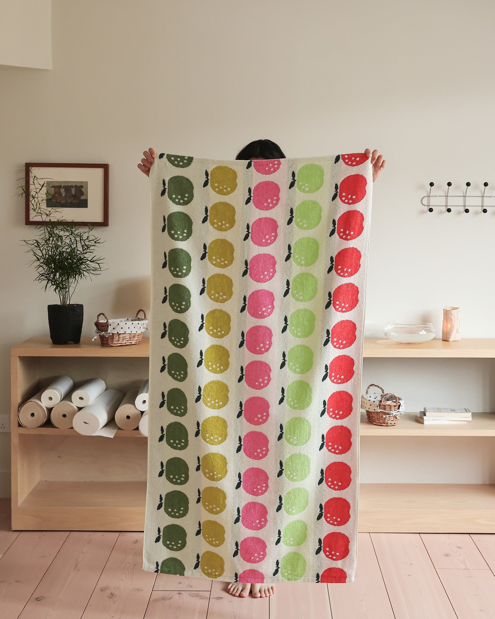 Lucky Orange Jacquard Cotton Towel Set - Beige - view 2