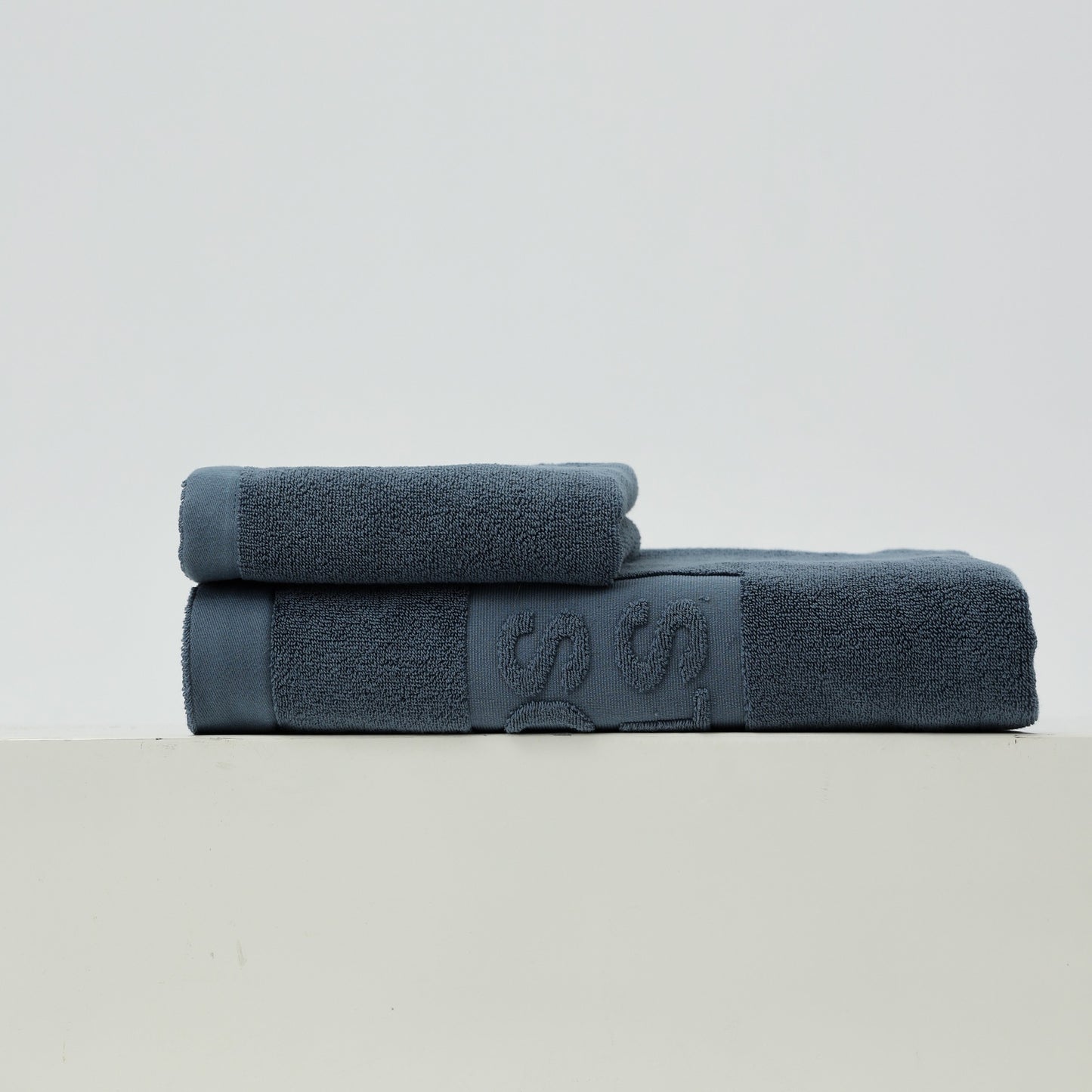 Oversized Cotton Towel Set - Deep Blue - view 1