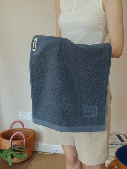 Oversized Cotton Towel Set - Deep Blue - view 5