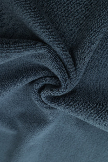 Oversized Cotton Towel Set - Deep Blue - view 6