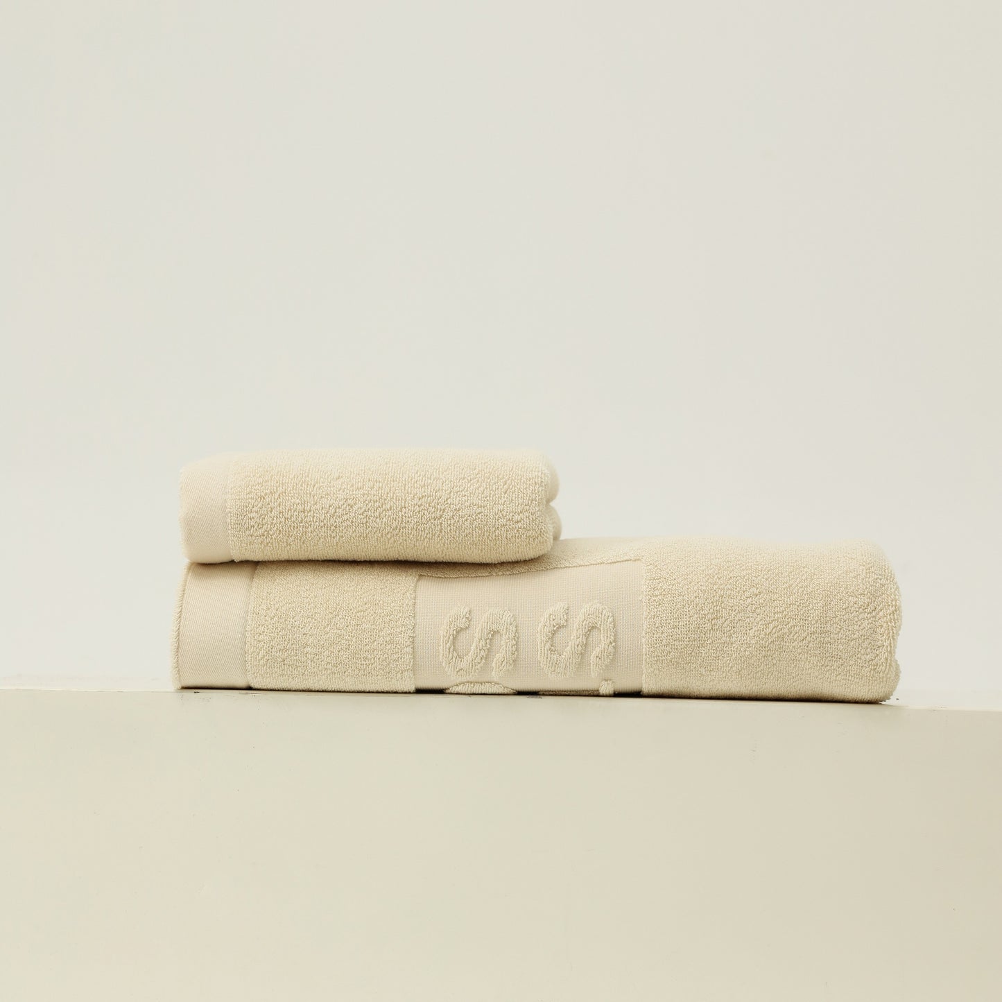 Oversized Cotton Towel Set - Jasmine Cream - view 1