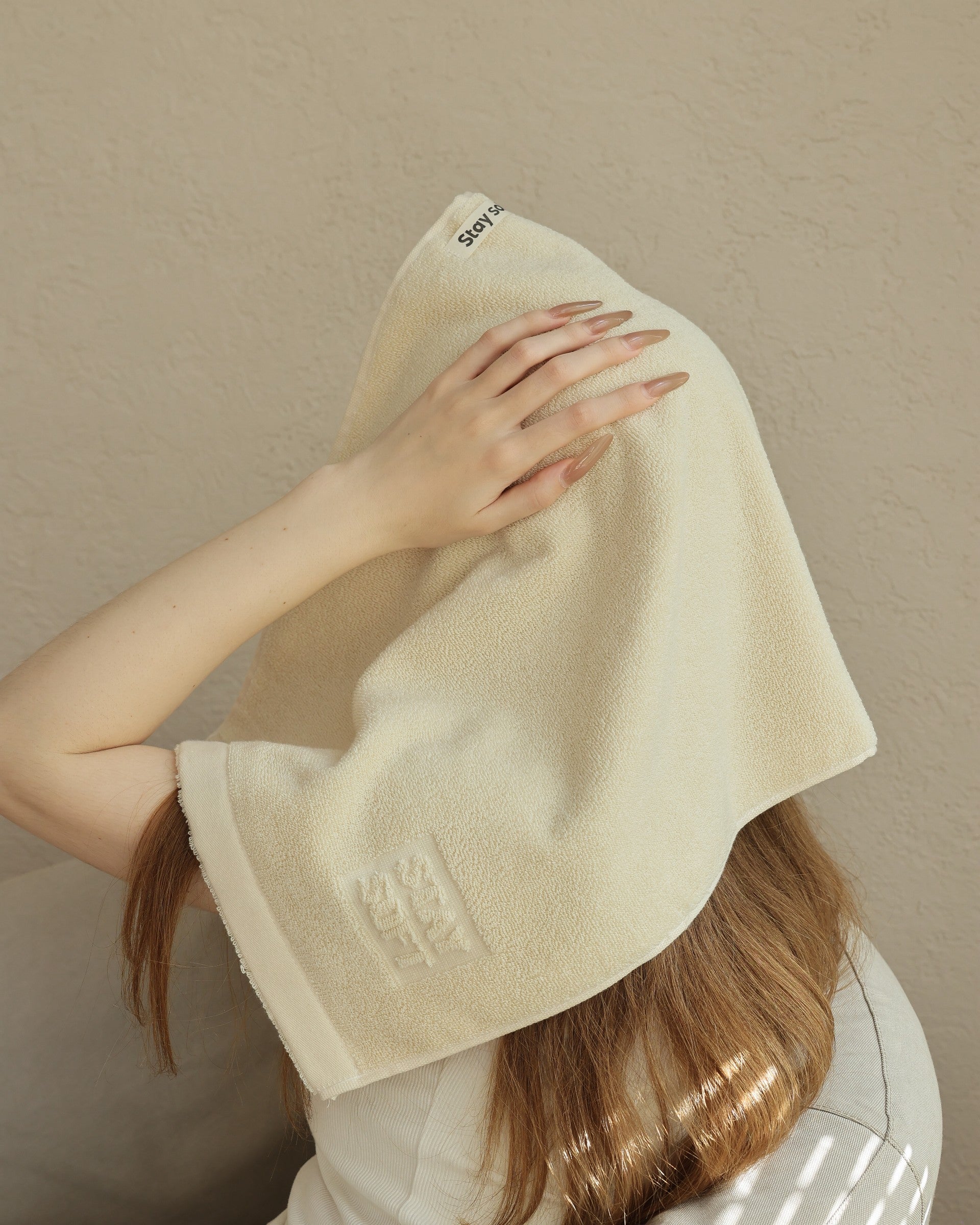 Oversized Cotton Towel Set - Jasmine Cream - view 5