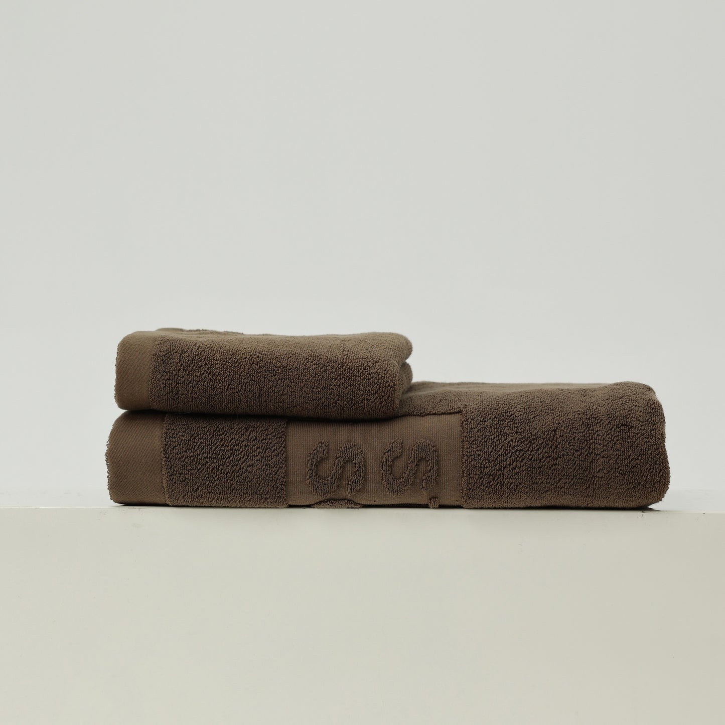 Oversized Cotton Towel Set - Mocha Brown - view 1