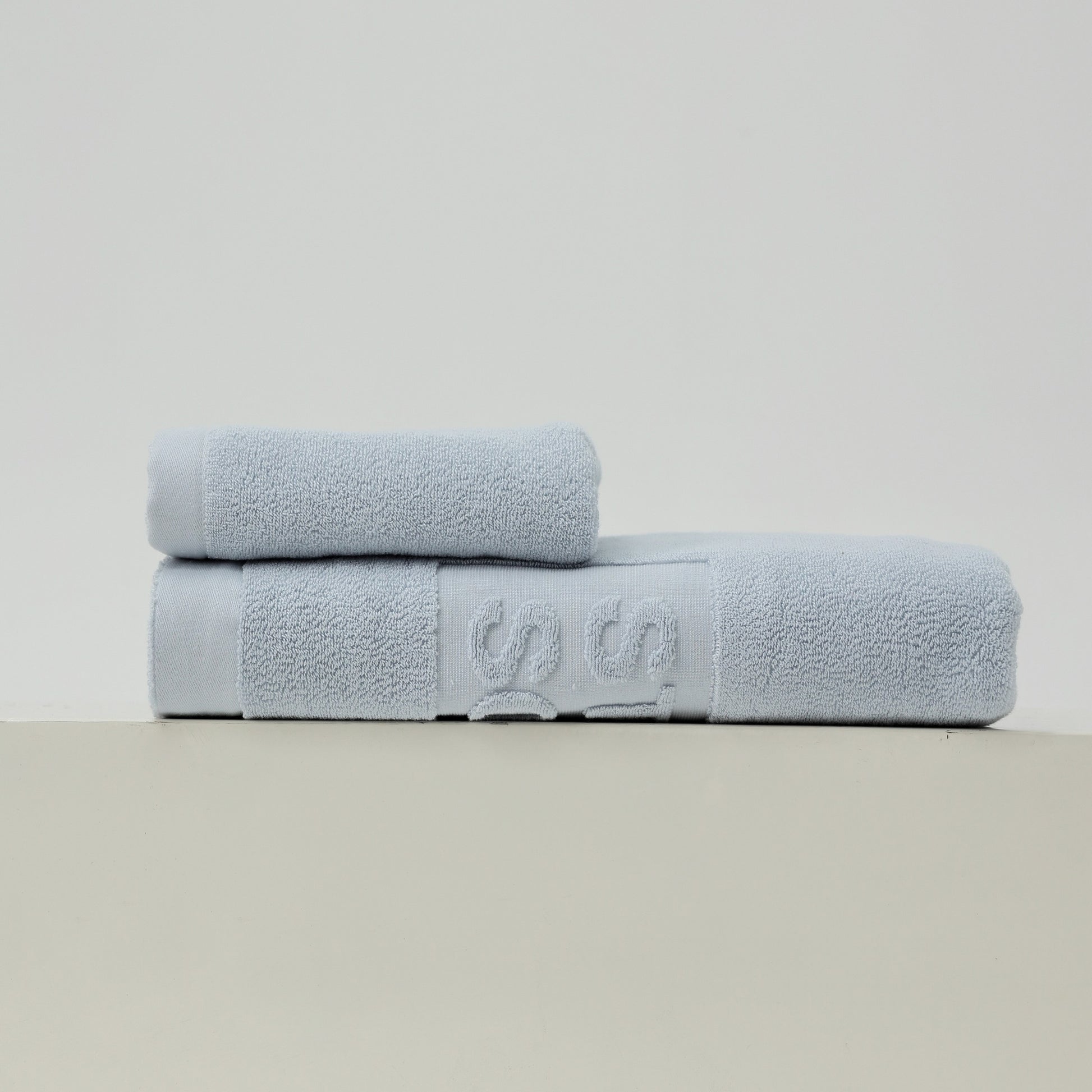 Oversized Cotton Towel Set - Powder Blue - view 1