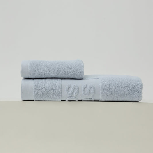 Oversized Cotton Towel Set - Powder Blue - view 1